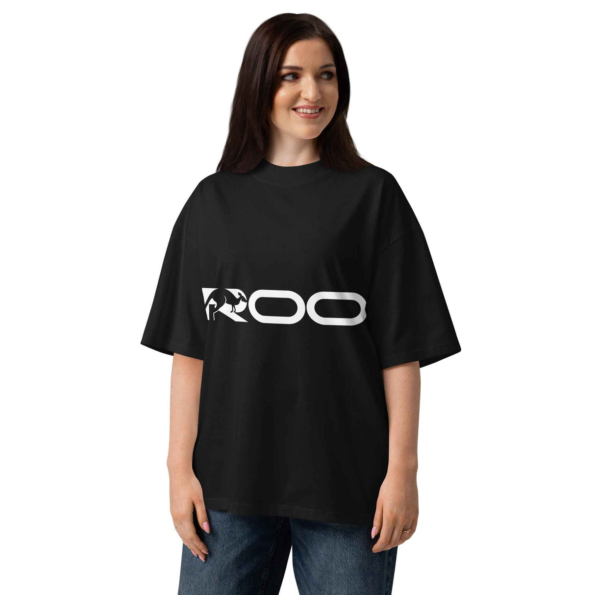 Unisex organic oversized high neck t-shirt